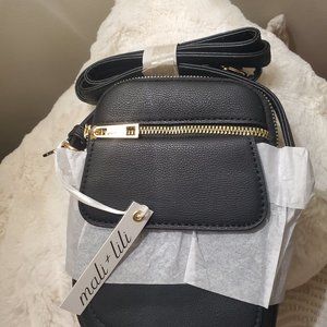 Mali & Lili - Crossbody Black Bag  PETA Approved Vegan Leather
